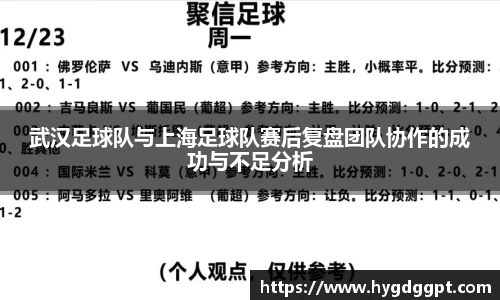 武汉足球队与上海足球队赛后复盘团队协作的成功与不足分析