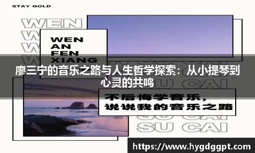 廖三宁的音乐之路与人生哲学探索：从小提琴到心灵的共鸣